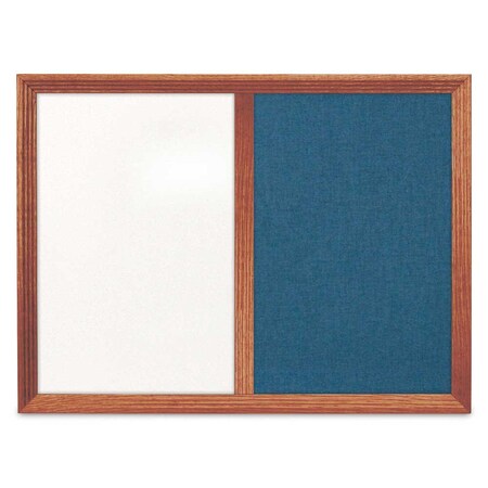 United Visual Products Enclosed Corkboard, 1 Door, 18"x24", 4" Fra UV3421-GOLD-DRKSPR